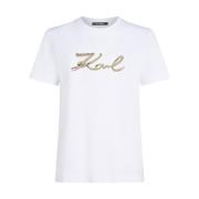 T-shirt Korte Mouw Karl Lagerfeld SIGNATURE SEQUINS T-SHIRT