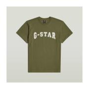 T-shirt Korte Mouw G-Star Raw D26840 C336 FELT LOGO R T