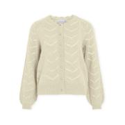 Vest Vila Cardigan Tuli L/S - Super Light Natural Melange