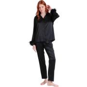Setjes Admas Satijnen pyjamashirt en afneembare verenbroek Plumas Mara...