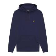 Sweater Lyle &amp; Scott ML1139V BRUSHED BACK HOODIE-Z271 DARK NAVY BR...
