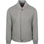 Windjack Suitable Bomberjas Flanel Grijs