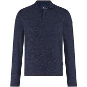 Polo Shirt Lange Mouw State Of Art Trui Polokraag Melange Navy