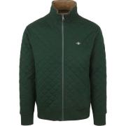 Sweater Gant Quilted Vest Donkergroen