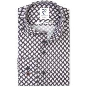 Overhemd Lange Mouw R2 Amsterdam R2 Overhemd Twill Leave Print Multico...