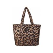 Schoudertas New-Era Leopard quilted tote bag neyyan