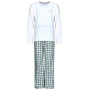 Pyjama's / nachthemden Tommy Hilfiger LS WOVEN PJ SET PRINT
