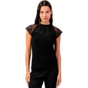 Blouse Admas Japans kanten T-shirt met slipe mouwen