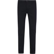 Broek Suitable Chino Pico Print Navy Blauw