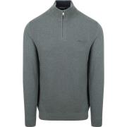 Sweater Mcgregor Half Zip Trui Merino Blend Structure Groen