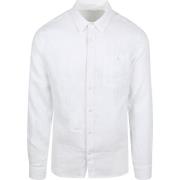 Overhemd Lange Mouw Knowledge Cotton Apparel Overhemd Linnen Wit