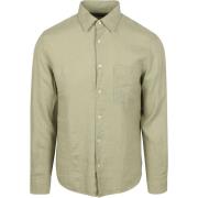 Overhemd Lange Mouw Marc O'Polo Overhemd Linnen Groen