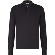 Sweater State Of Art Half Zip Trui Structuur Antraciet
