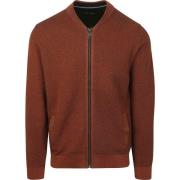 Vest Casa Moda Vest Zip Structure Brique