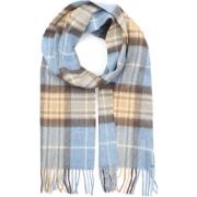 Sjaal Suitable Sjaal Ruit Merino Wol Beige Blauw