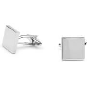 Schoenaccessoires Suitable Manchetknoop Vierkant Glad Zilver