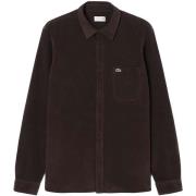 Overhemd Lange Mouw Lacoste Lightweight Corduroy Shirt Brown