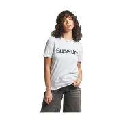 T-shirt Korte Mouw Superdry T-shirt Core Logo blanc