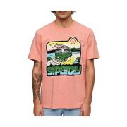 T-shirt Korte Mouw Superdry T-shirt Neon Travel Graphic Loose