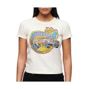 T-shirt Korte Mouw Superdry T-shirt Motif Fluo Motor