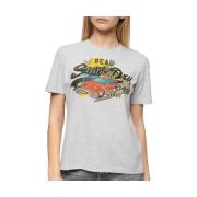 T-shirt Korte Mouw Superdry T-shirt La Vl Graphic gris