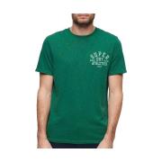 T-shirt Korte Mouw Superdry T-shirt Athletic College vert