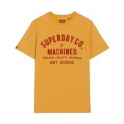 T-shirt Korte Mouw Superdry T-shirt Workwear Flock Graphic Jaune
