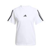 T-shirt Korte Mouw adidas T-shirt Essentials 3 Stripes blanc