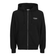Sweater Jack &amp; Jones 12279517 SOHO SWEAT ZIP HOOD-BLACK