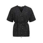 Blouse Object Top Lovia - Black/Seal Brown