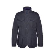Mantel Barbour Ogston Waxed Cotton Jacket - Navy