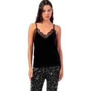 Top Admas Fluwelen tanktop met dunne bandjes Velour And Lace
