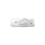 Lage Sneakers Le Temps des Cerises Basic witte geborduurde sneakers