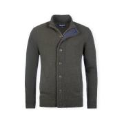 Vest Barbour Essential Elbow-Patch Cardigan - Seaweed