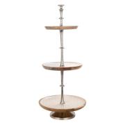 Beeldjes Signes Grimalt Houten Fruitschaal Van 3 Verdiepingen