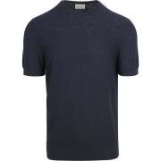 T-shirt Suitable Piqué T-shirt Linnen Navy