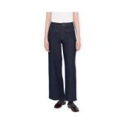 Straight Jeans Vila Brenda Wide Jeans - Dark Blue Denim