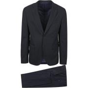 Kostuum Suitable Strato Pied De Poule Kostuum Wol Navy