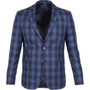 Blazer Suitable Prestige Colbert Amqui Ruit Blauw