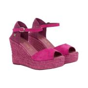 Espadrilles La Valeta Charlene Peep Toe Fucsia