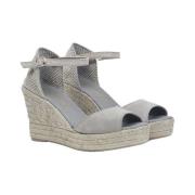 Espadrilles La Valeta Charlene Peep Toe Gris
