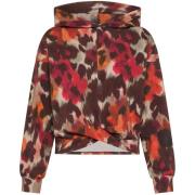 Sweater Deha Allover Knotted Cotton-Modal Hoodie