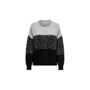 Trui Only Pull motif léopard col rond