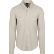 Overhemd Lange Mouw BOSS Myjersey Overhemd Ecru