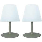 Bureaulampen Lumisky Lampe d'extérieur TWINS set de 2 vert olive