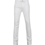 Broek Suitable Chino Linnen Wit
