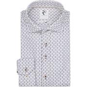 Overhemd Lange Mouw R2 Amsterdam R2 Overhemd Sorona Print Beige