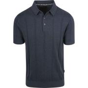 Polo Shirt Korte Mouw Barbour Wellburn Knitted Polo Navy