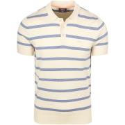 T-shirt New Zealand Auckland NZA Knitted Polo Streep Ecru