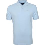Polo Shirt Korte Mouw Barbour Basic Pique Polo Lichtblauw